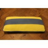 Blind Semaphore D Cushion Yellow And Blue 61 X 21 X 32cm RRP £150