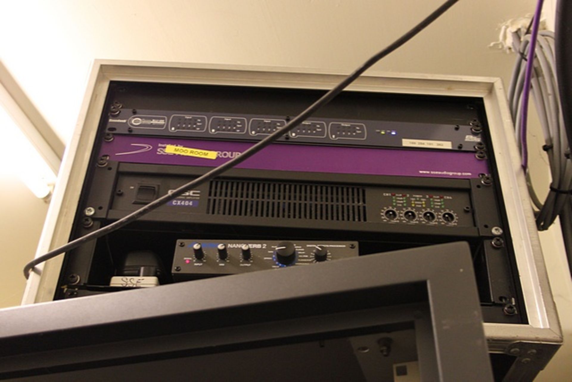 Complete AV DJ Rack cabinet comprising of 1 x QSC CX254 professional amplifier 1 x Cloud CX335 - Image 3 of 5