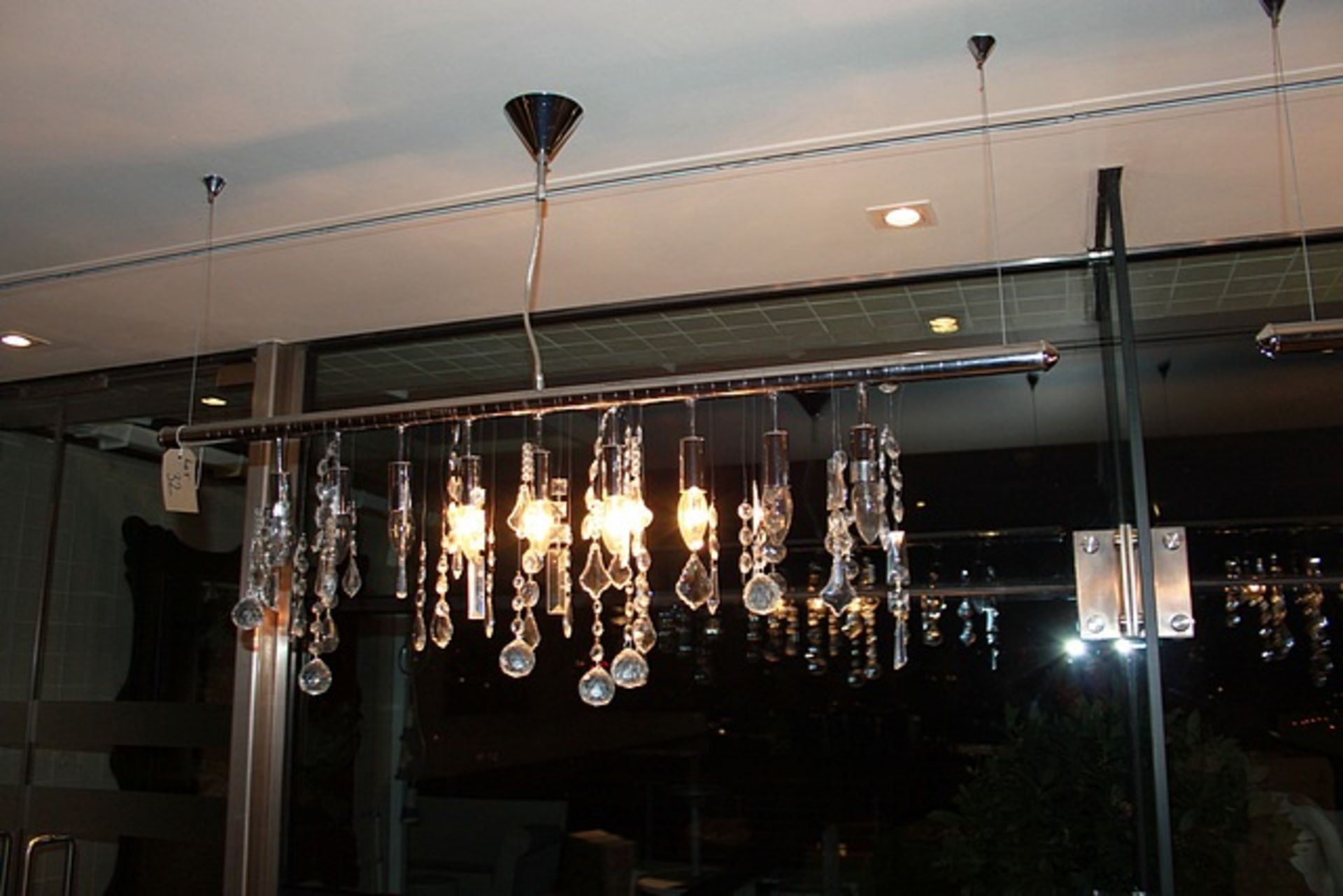 Pendant crystal light fixture 1200mm x 750mm drop