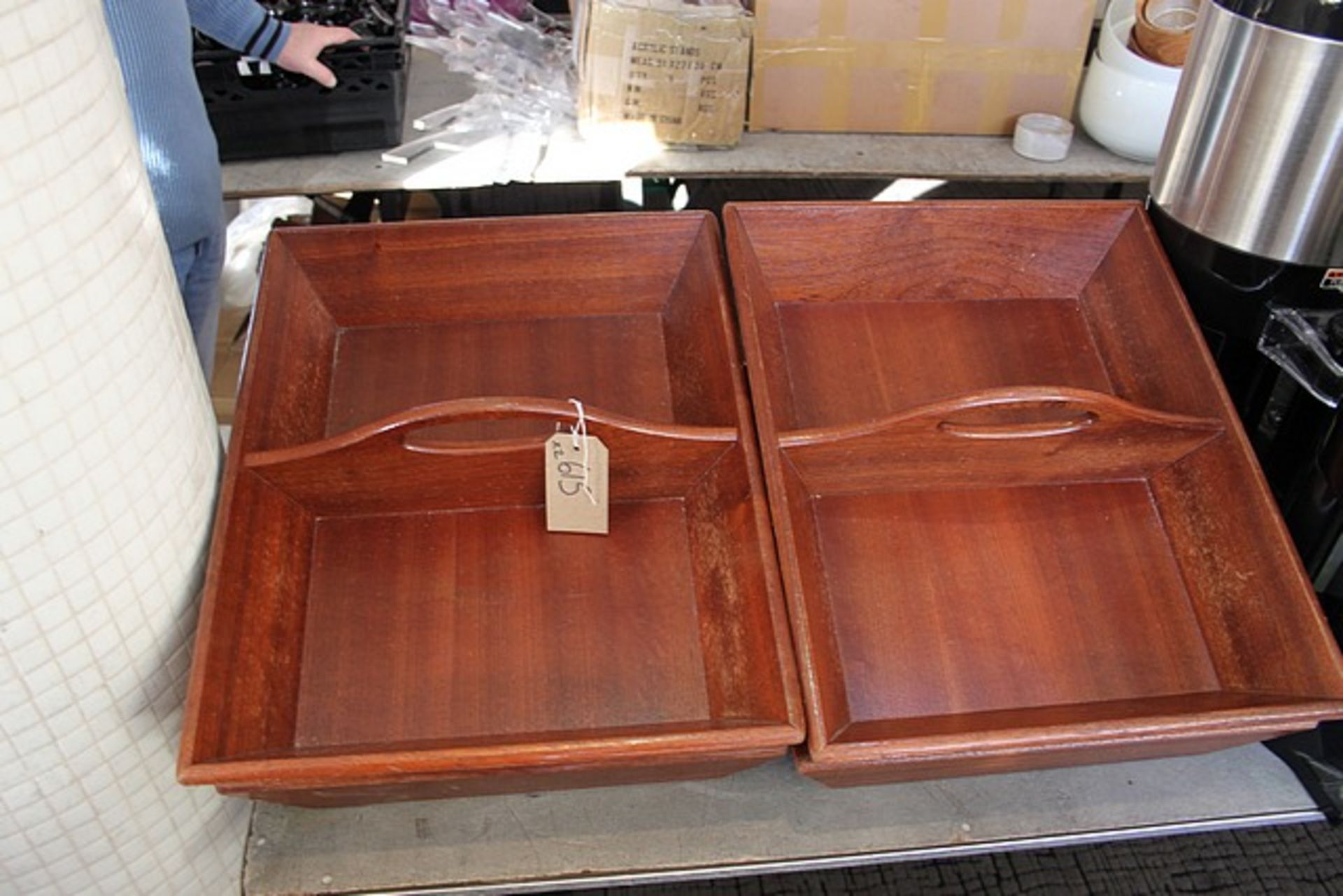 4 x Craster wooden cutlery trays