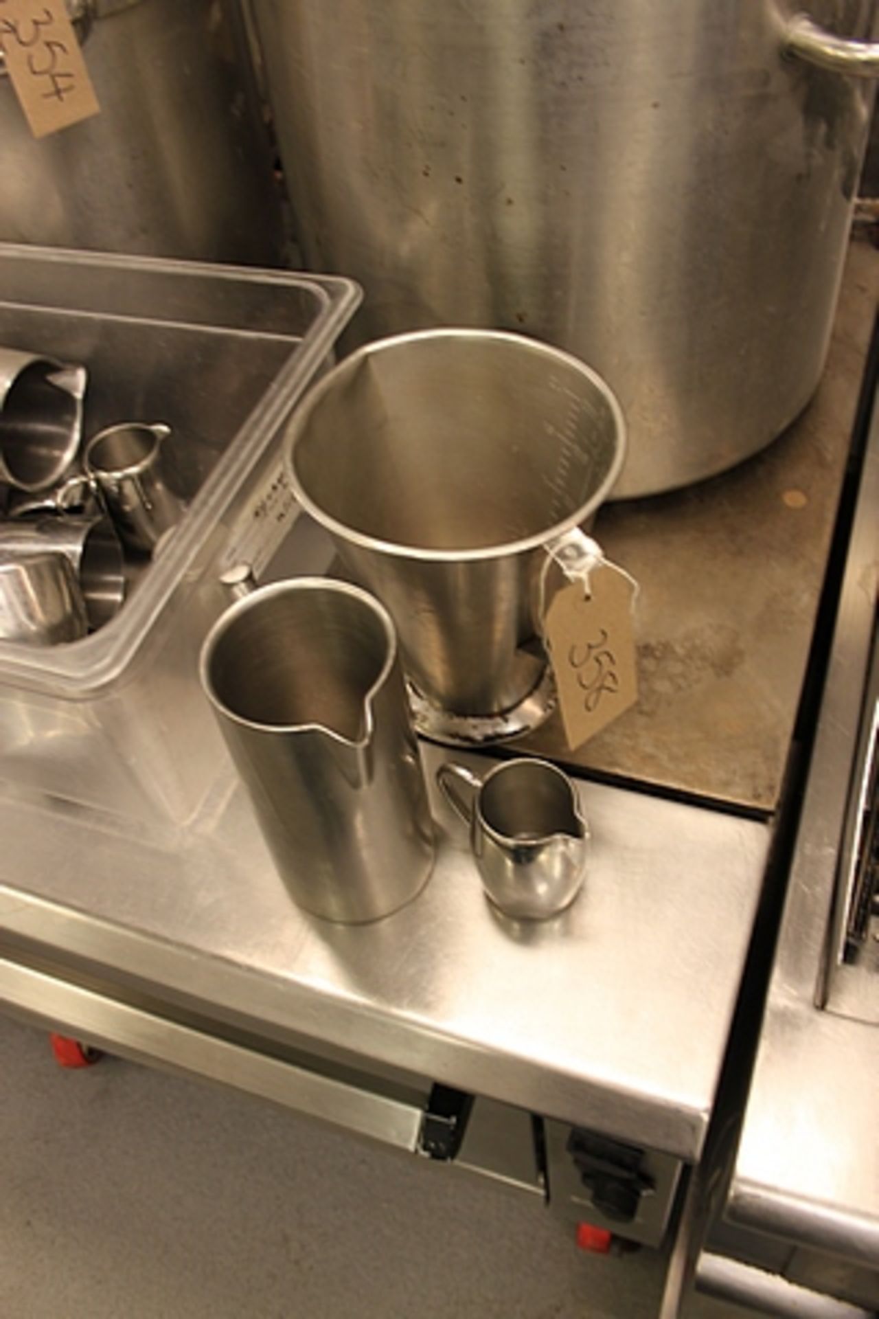 Various stainless steel jugs