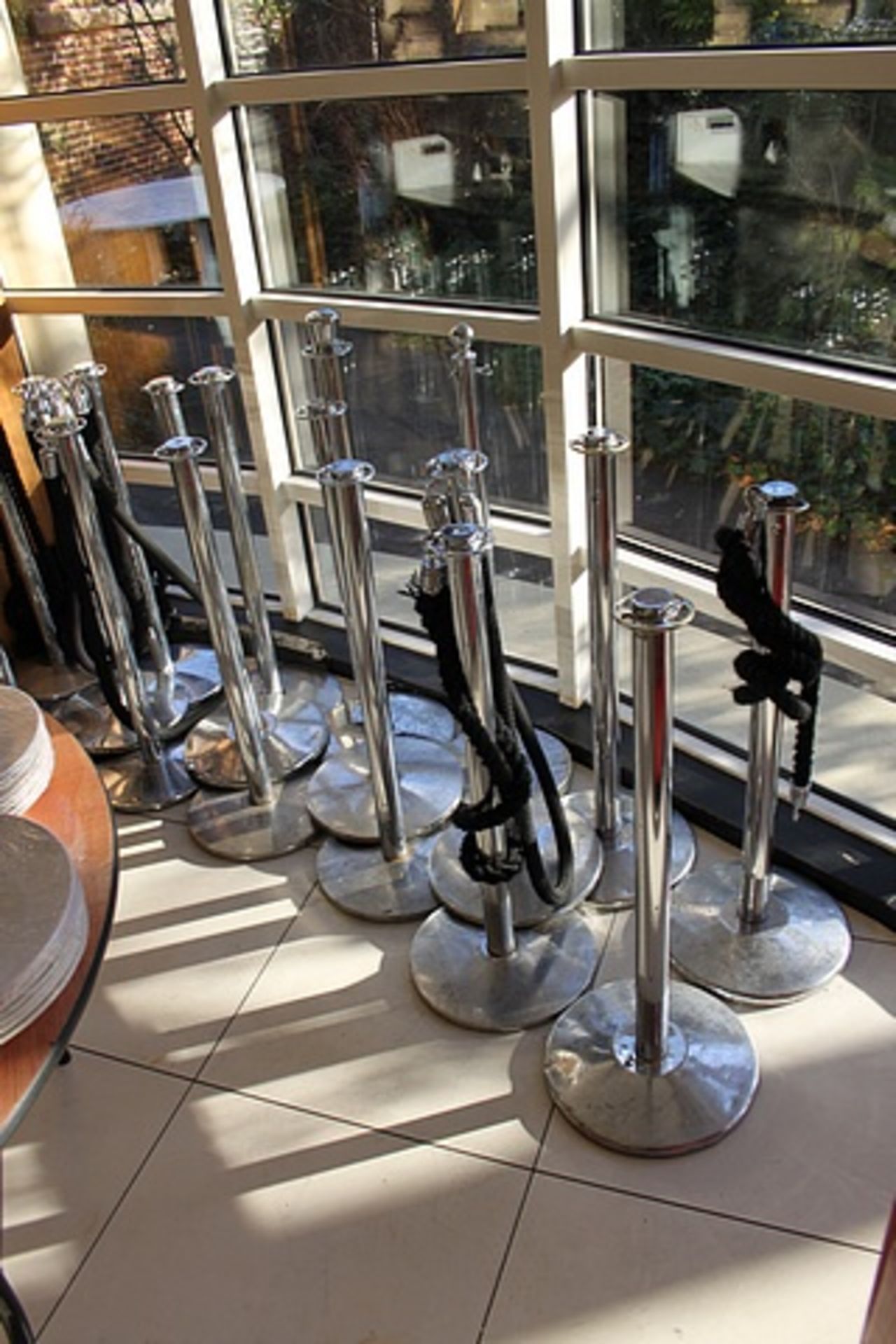 2 x stainless steel barrier posts