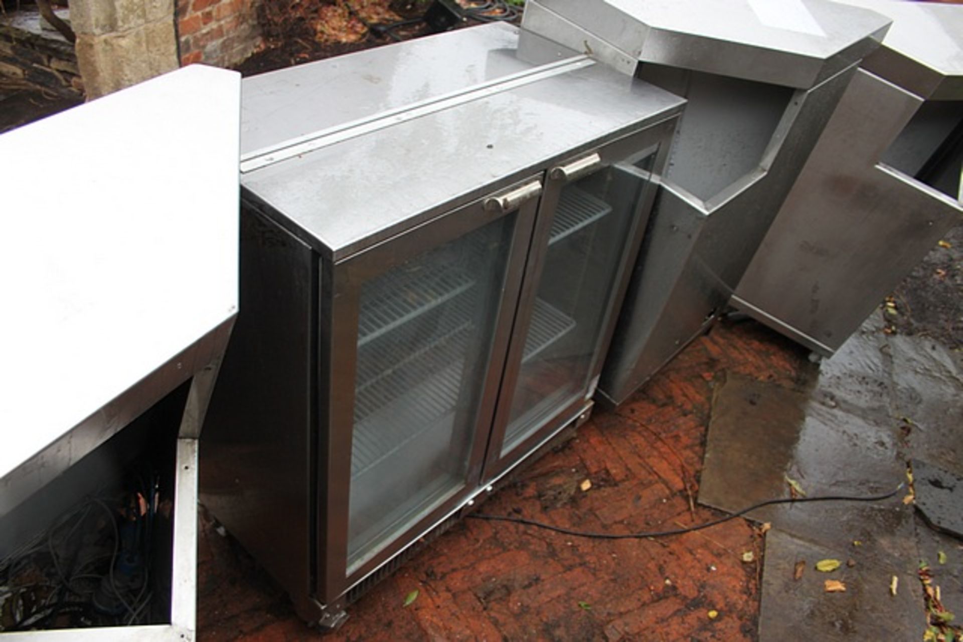 Stainless steel mobile sectional bar countering & bottle coolers - Image 4 of 10