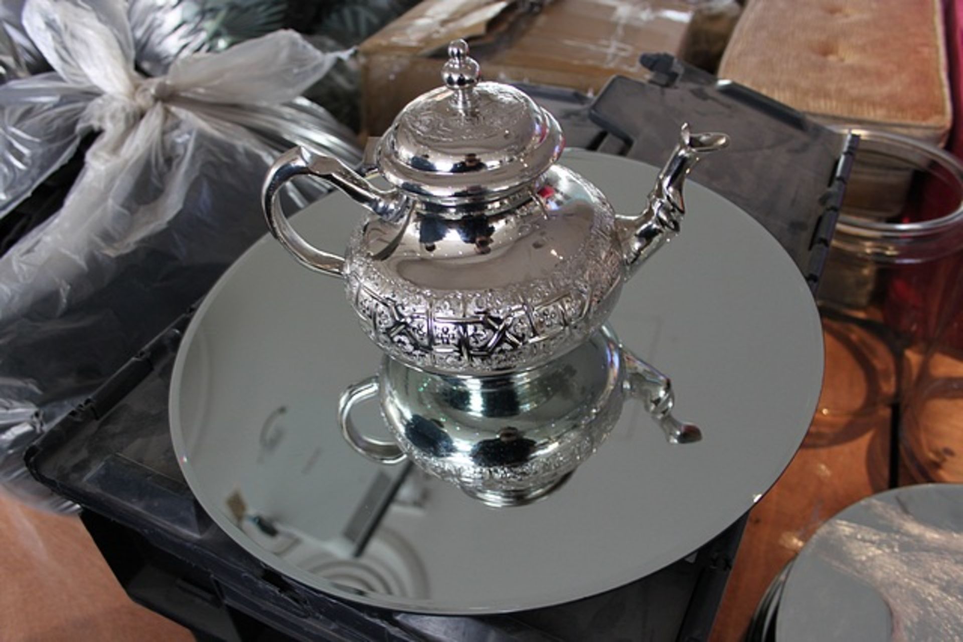 14 x Moroccan Handcrafted Alpaca Silver Qudsi Teapot