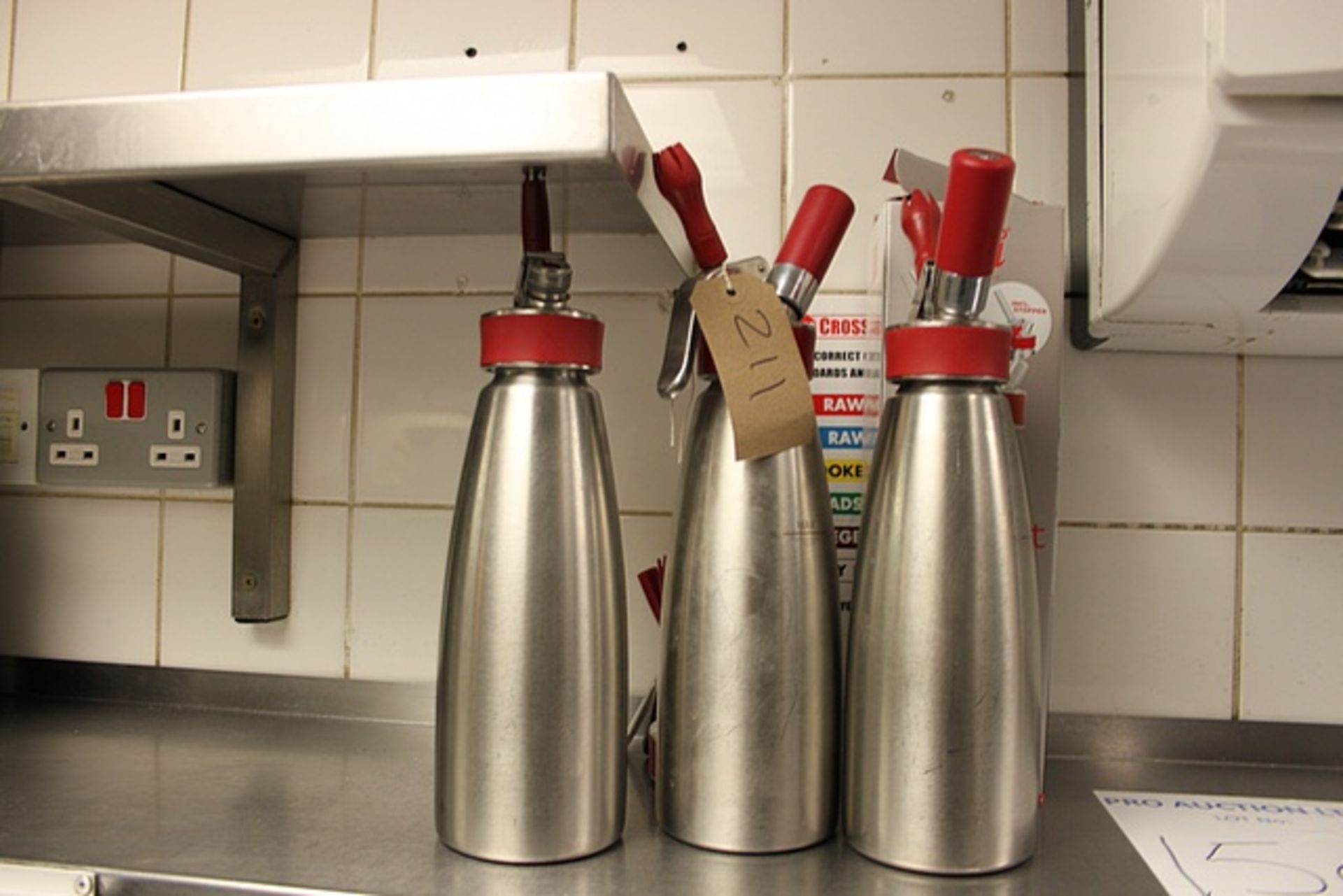 4 x Gourmet Whip 1ltr brushed steel