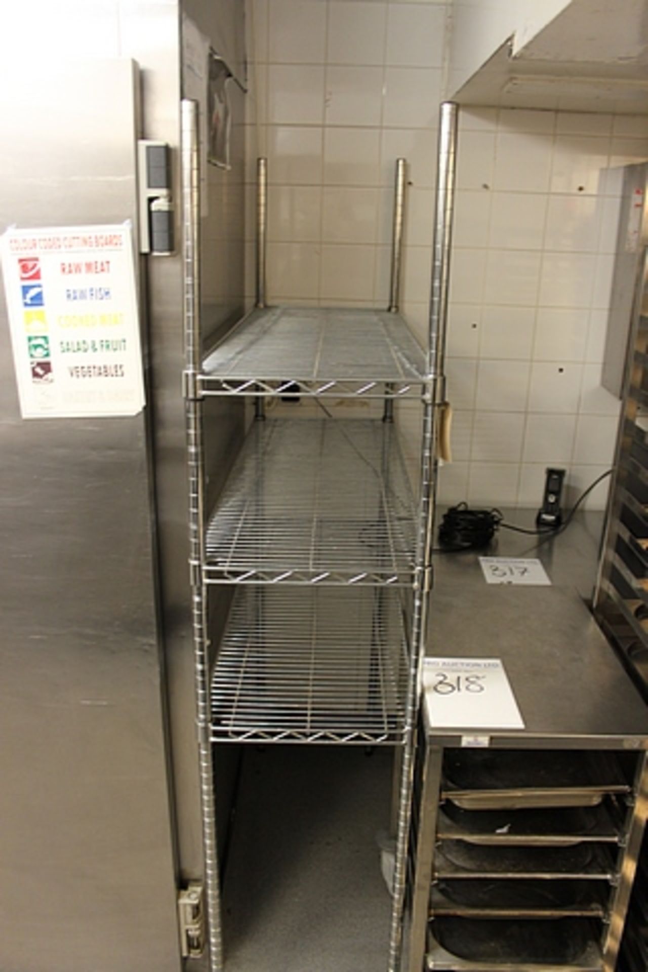 Vogue static chrome rack three tier 1050mm x 400mm x 1840mm