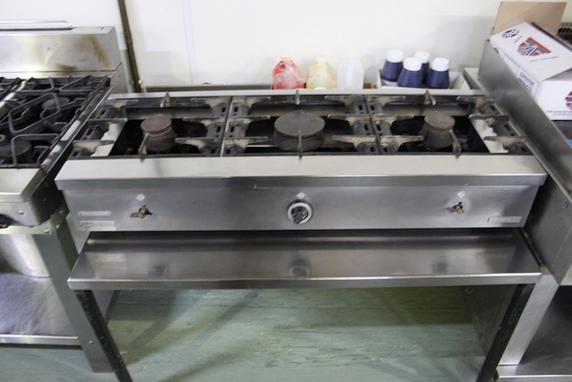 Mareno F30 3 burner gas stock pot range 1200mm x 470mm