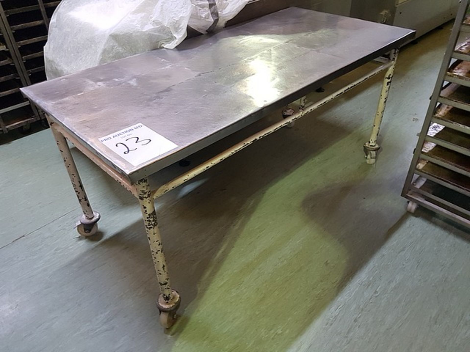 Stainless steel preparation table with upstand 1660mm x 910mm