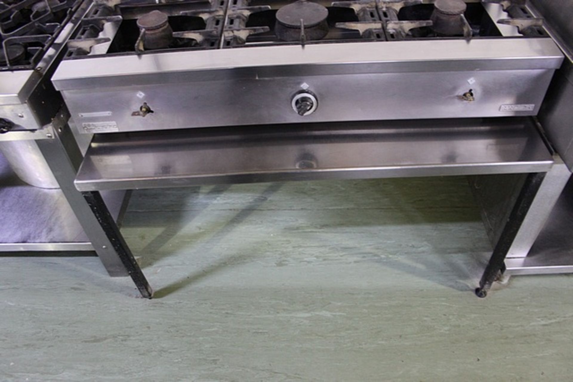 Stainless steel prep table with upstand 1200mm x 900mm