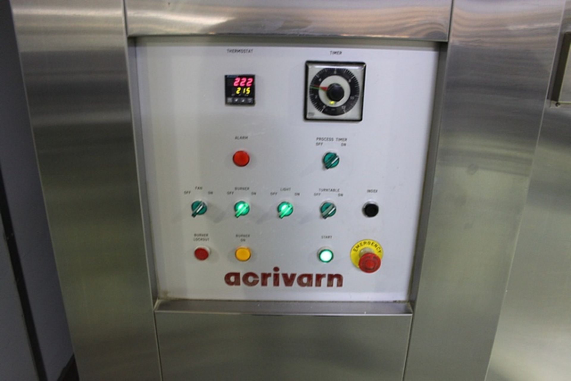 Acrivan 3 rack single door 550,000 BTU rack oven 3 rack gas fired with Superjet SG1 burner 2900mm - Image 3 of 3