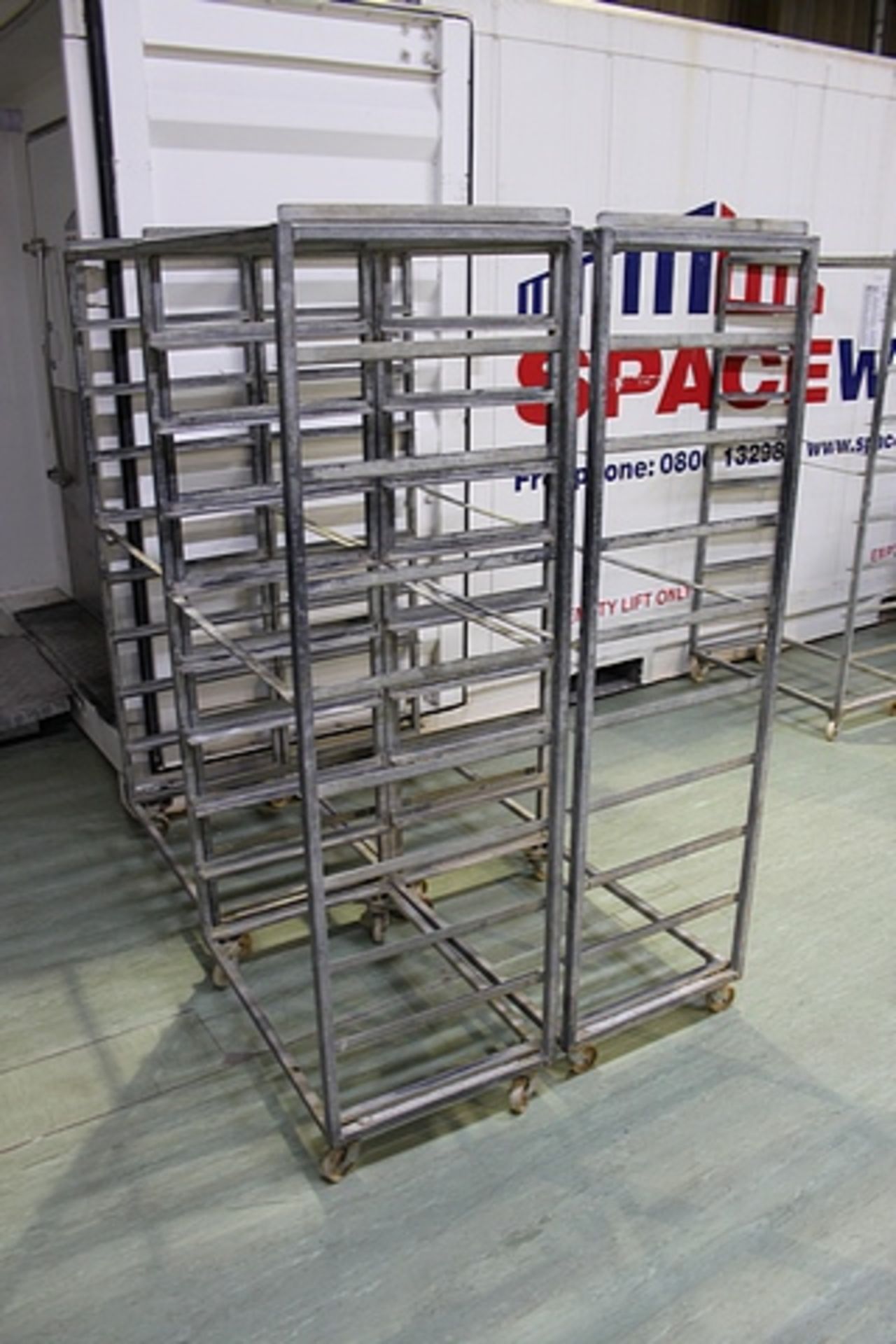5 x stainless steel 10 tier bakery rack 460mm x 830mm x 1980mm