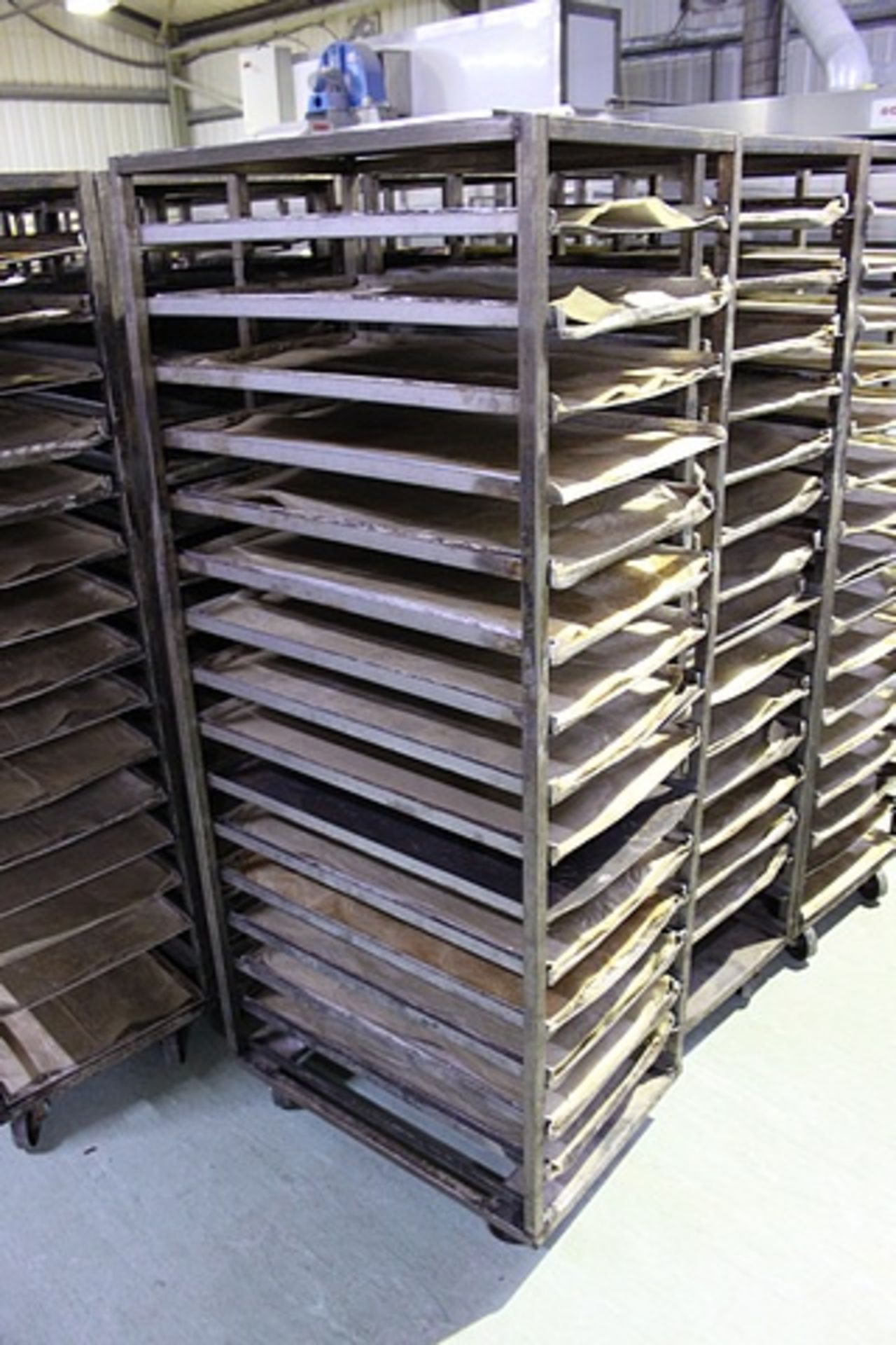 4 x stainless steel 16 tray bakery rack 770mm x 520mm x 1800mm