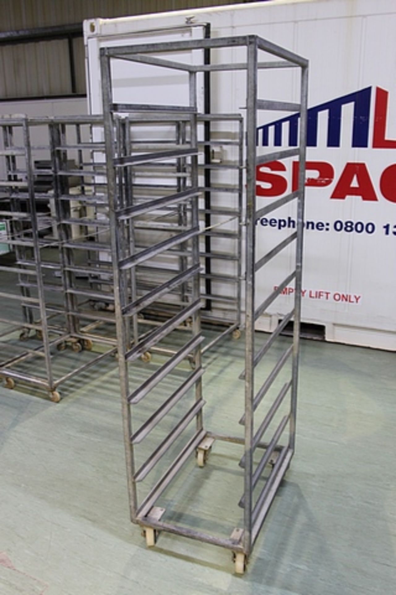 5 x stainless steel 10 tier bakery rack 460mm x 830mm x 1980mm