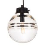 Mercury Ball Pendant Clear & Matt Black (UK) 20 x 20 x 27 5cm RRP £305