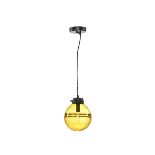 Mercury Ball Pendant Yel & Matt Black (UK) 20 x 20 x 27 5cm RRP £305