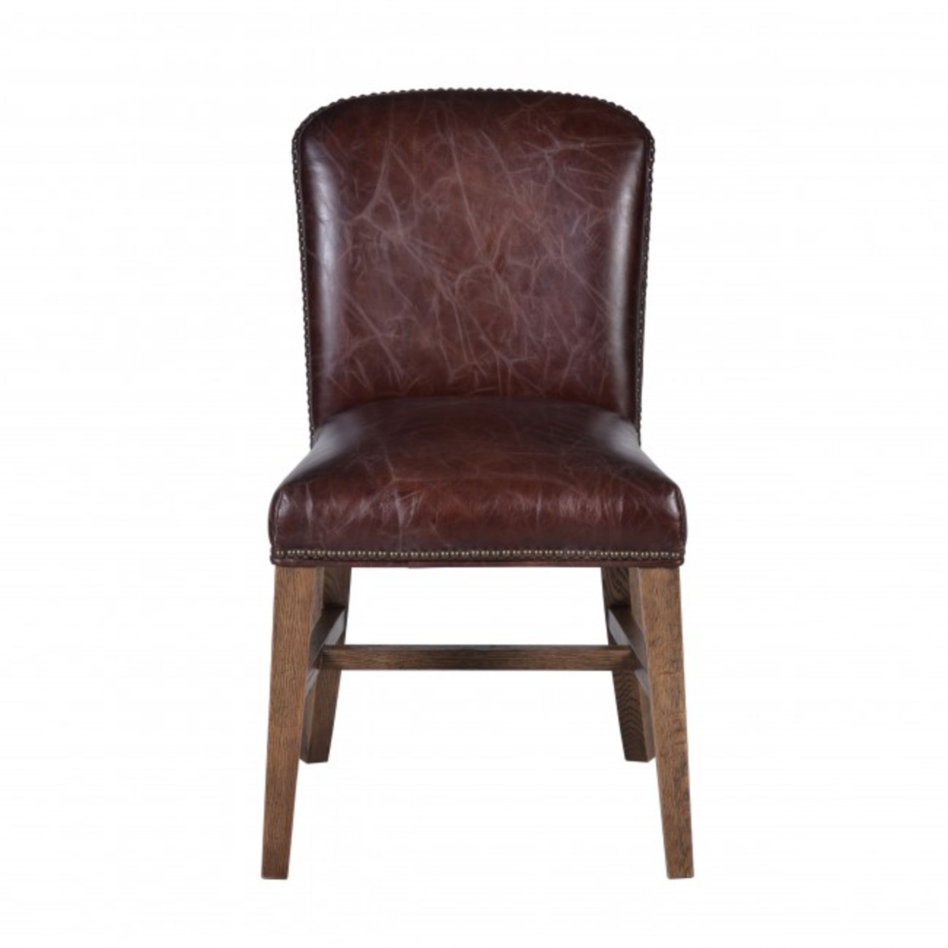 Abraham Dining Chair Biker Dark Tan Leather And Weathered Oak The Abraham Is A Minimalist Classic,