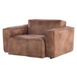 Buddy 1 Seater Sofa Sioux Black Leather 108 L X 101 W X 67 H Cm (1972/Tstock) RRP £1900