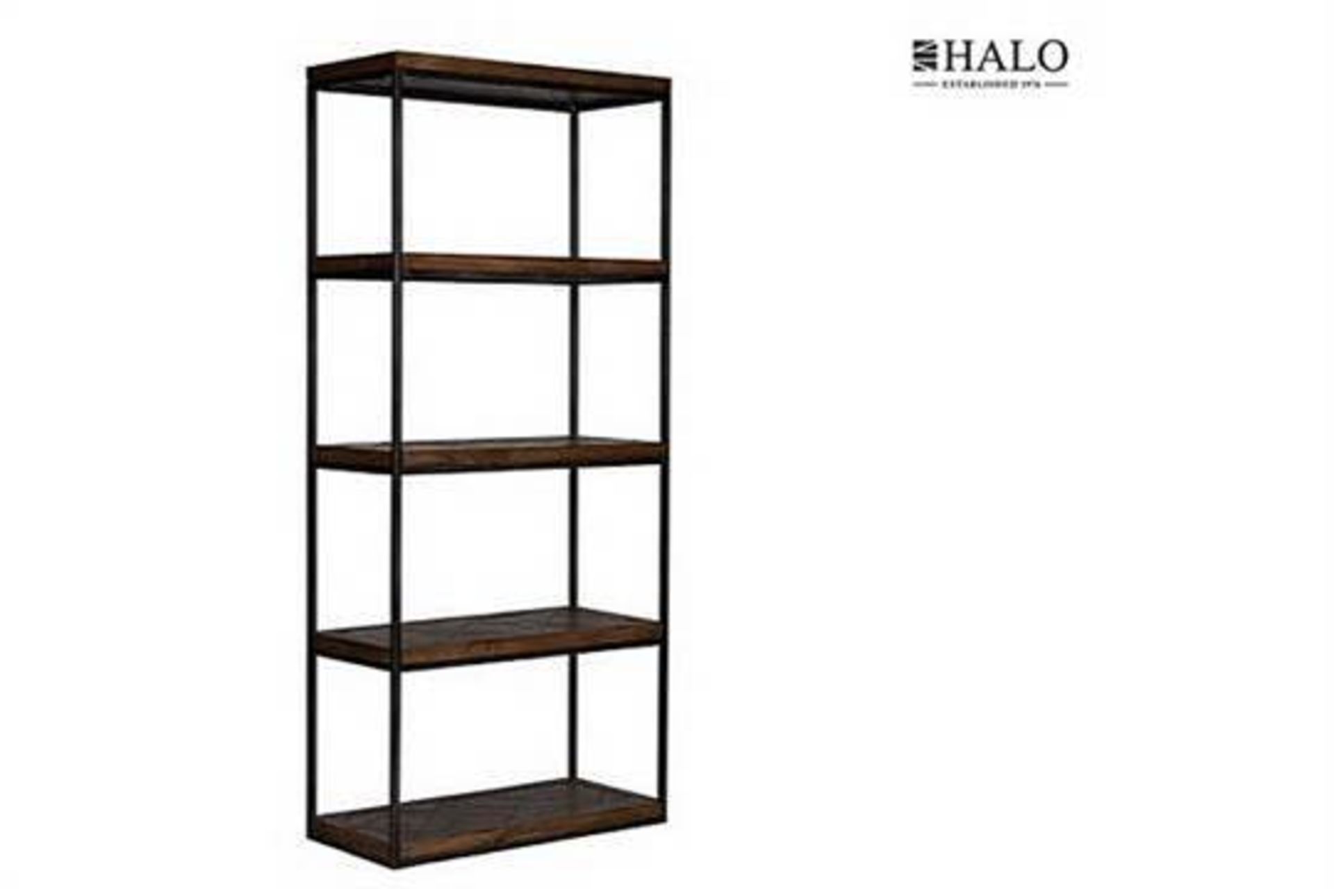 Arlington Single Bookcase Saloon & Iron 90 x 40 x 200cm