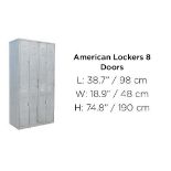 American Lockers 8 Doors-Buff Steel 98 2 x 48 x 190cm RRP £1565