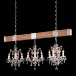 Axe Crystal Rectangular Chandelier 145x35cm-Antique Rust (UK) 145x35x70cm RRP £1845