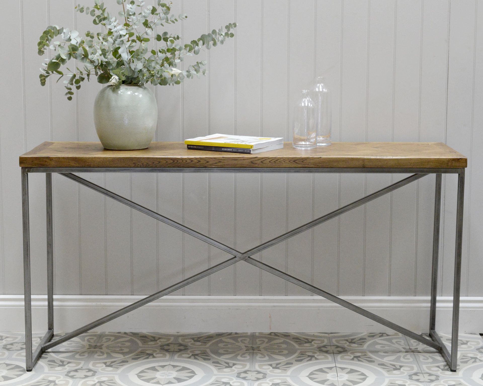 Rochelle Console Table Saloon & Iron 152 x 44 x 76cm