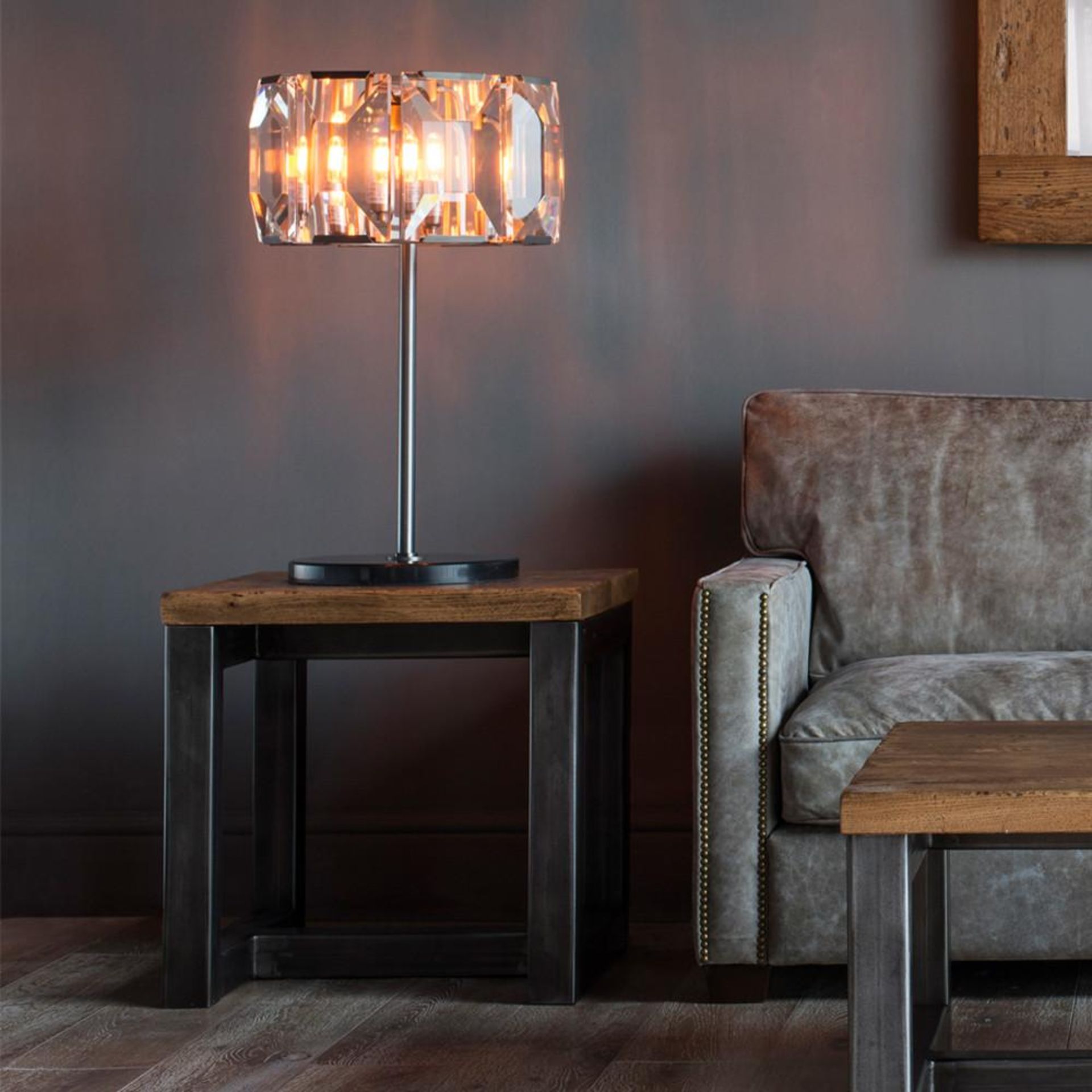 Ironoak Lamp Table A Simple And Contemporary Design To Suit Any Living Space 61 x61 x 61cm RRP £515