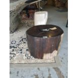 Bleu Nature F065 Petrified Wood Stool - Tree trunks transformed into stone, silent witnesses to