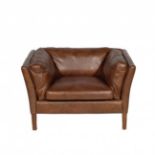 Reggio 1 Seater Sofa Old Saddle Nut The Retro-Styled Design Of Reggio High Back Is Reminiscent Of