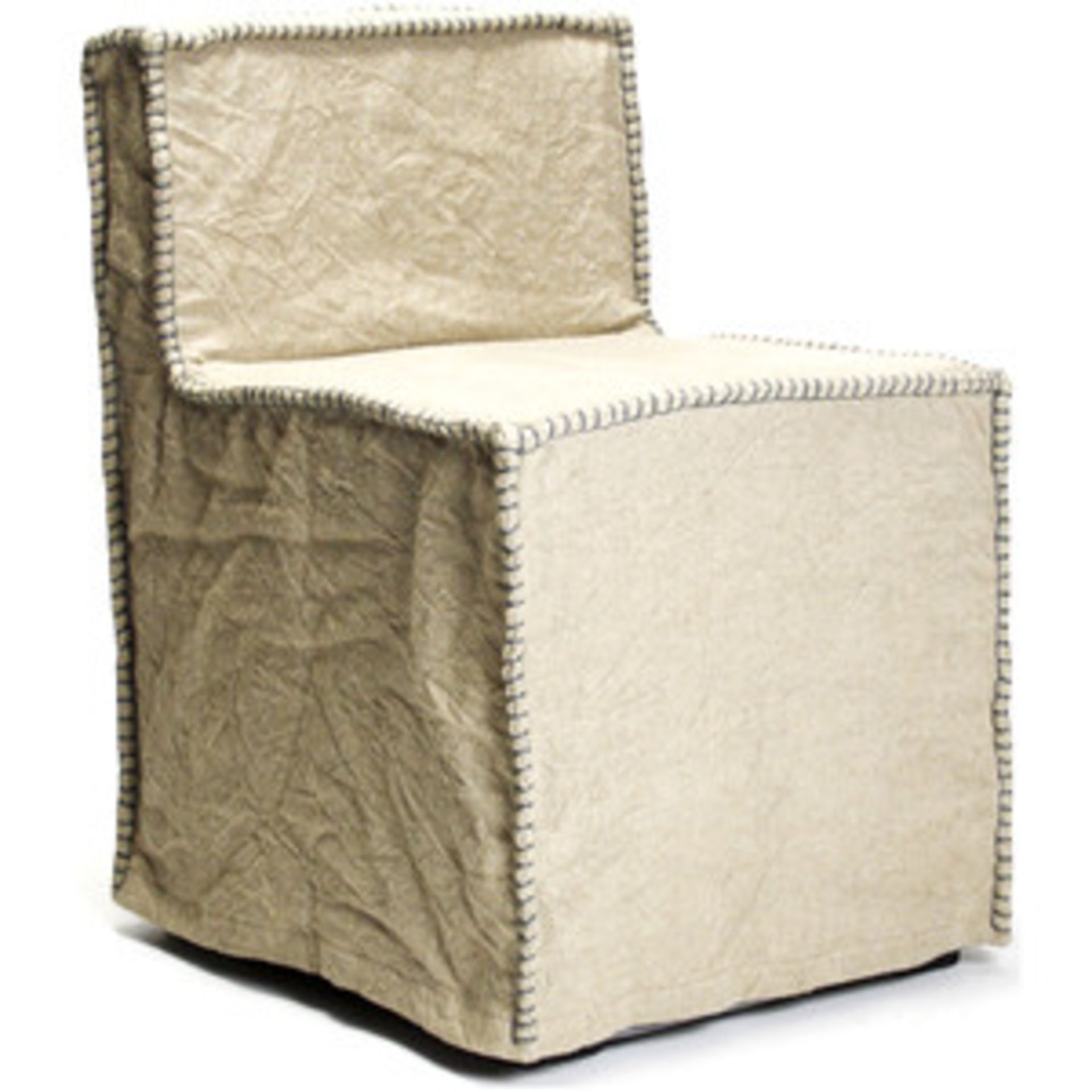 Kenas Cato Chair Belgium Wrinkle Ecru Linen 53 x 67 x 103cm