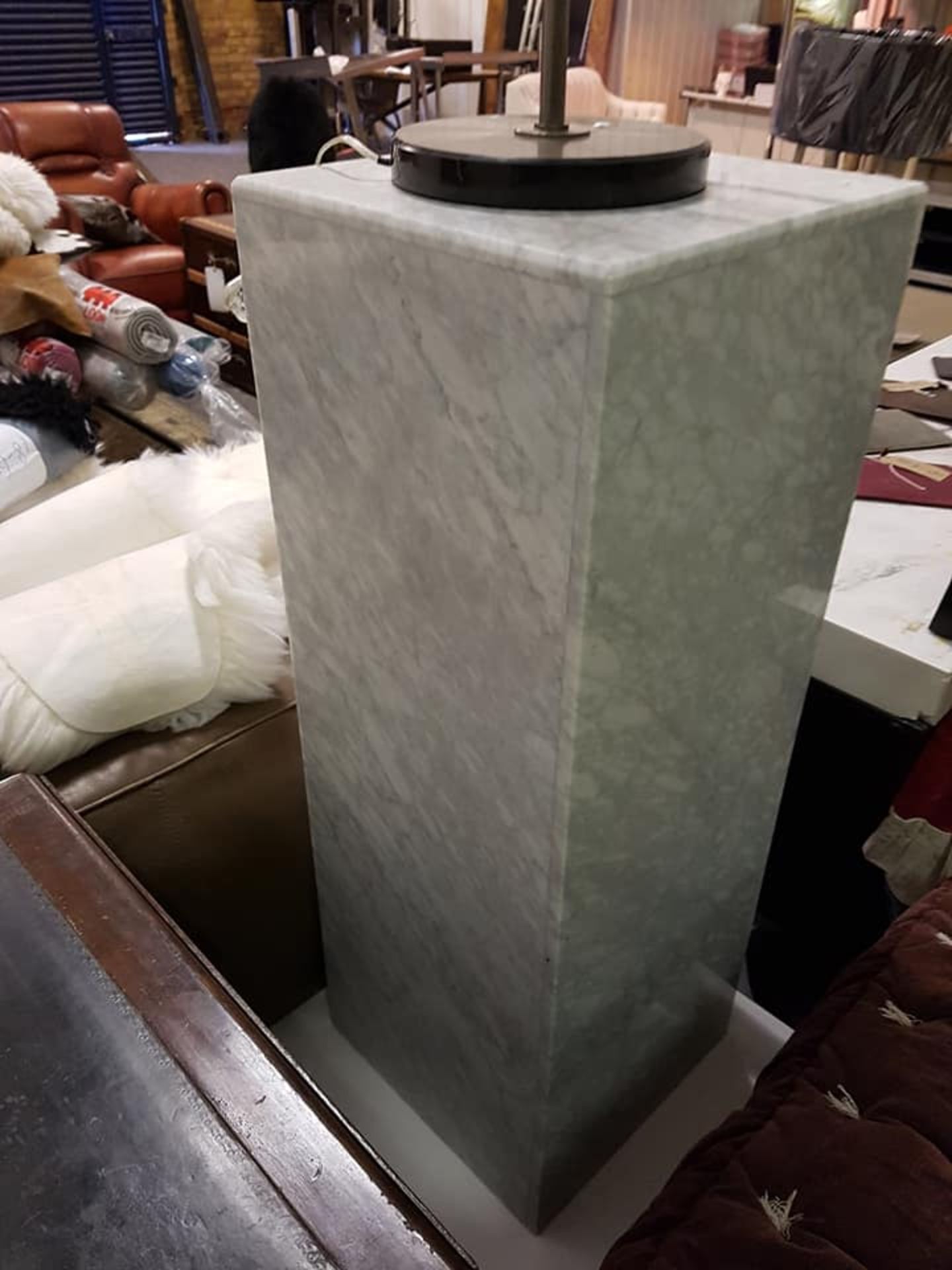 Figure Pedestal Stand Marble White Honed 40 x 40 x 112cm RRP £ 1425