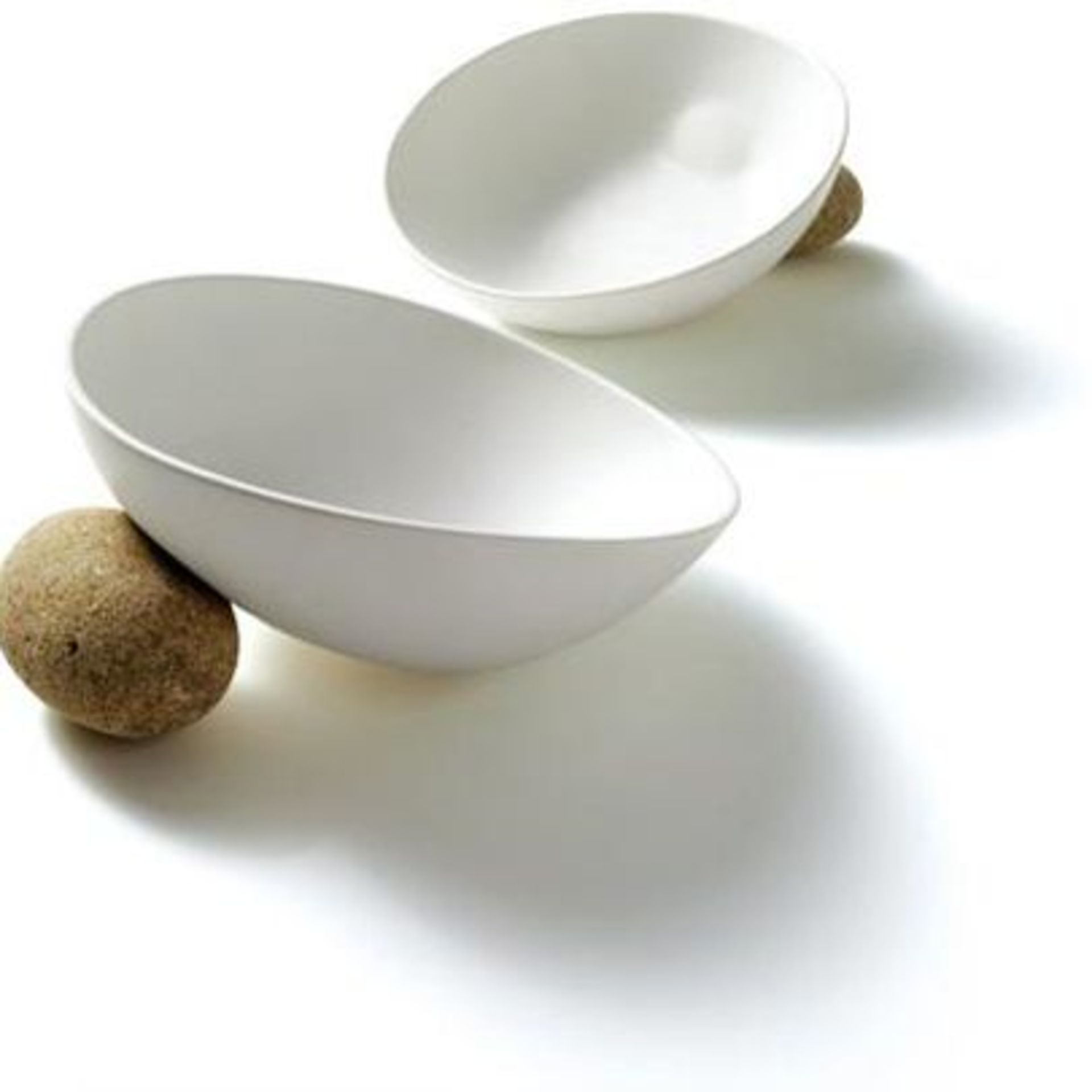 C025 Iglook Ceramic/Pebble Salad Bowl(S)-White 26x26x15cm RRP £45