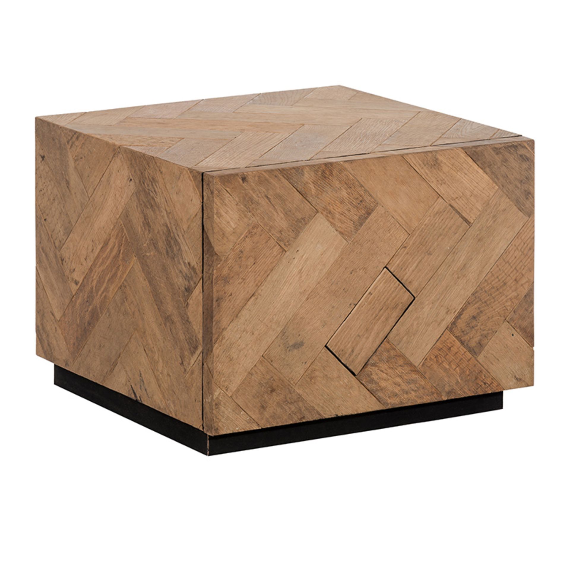 Dancefloor Side Table 50x50cm-Parquet Oak 50x50 4x37 8cm RRP £1060