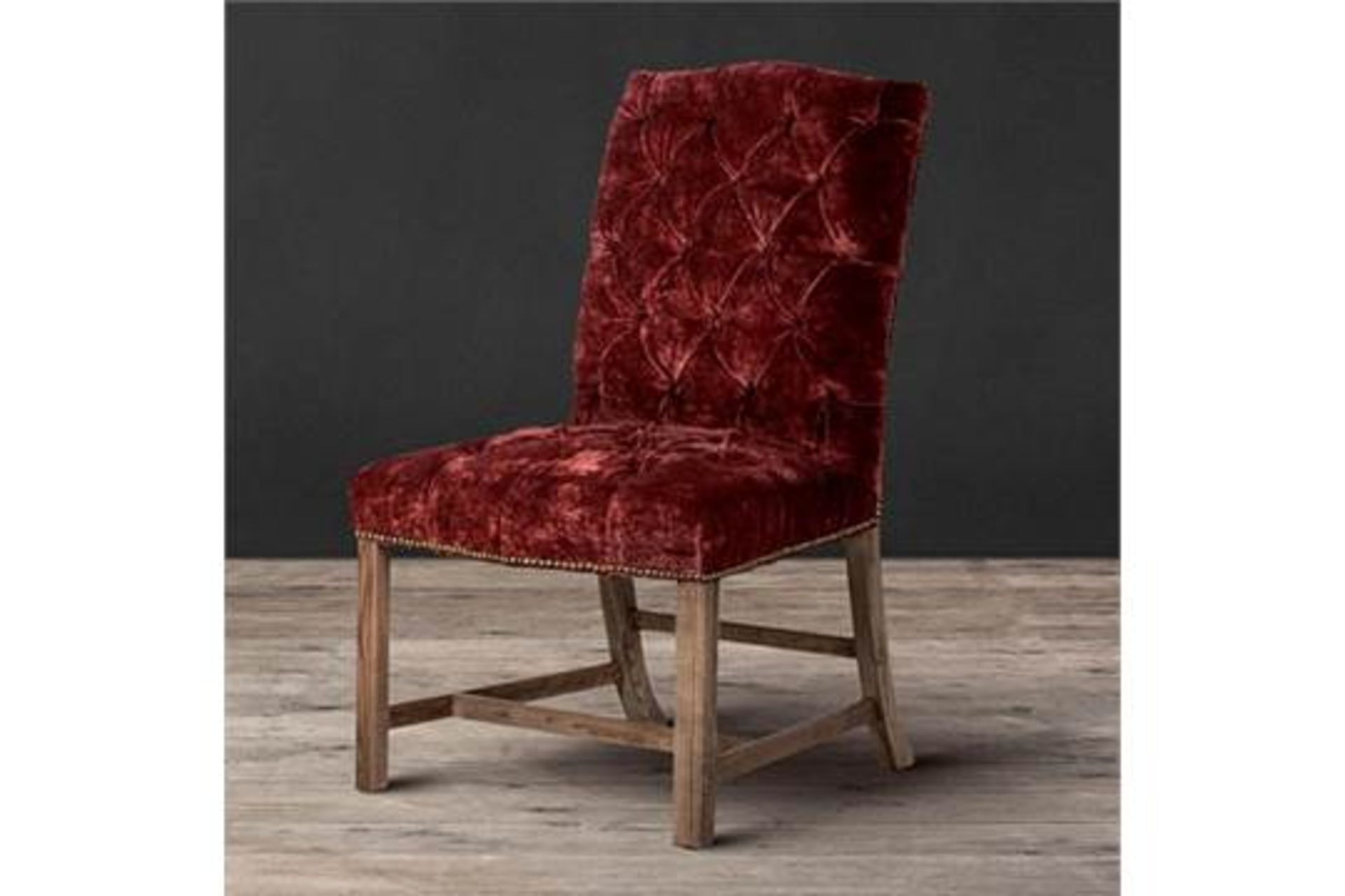 Regency Dining Chair -Siren Rose & Weathered Oak 60 X 67 X 98cm Inspired By Brighton Pavilion In