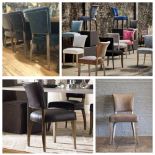 Mimi Dining Chair Destroyed Raw Leather & Weathered Oak 51 x 62 x 89cm RRP £290