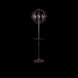 Gyro Crystal Floor Lamp With Tray Antique Rust (UK) 61 x 61 x 182cm RRP £1190