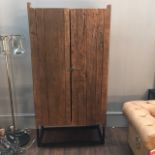 Blacksmith Cupboard Old Door & Matt Black 106 x 55 x 207cm RRP £2310