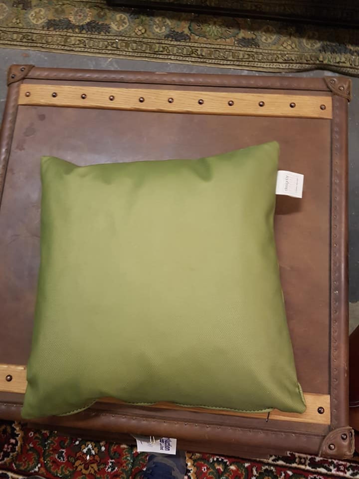 2 x Bleu Nature Cisko Green Cushion 35cm RRP £180