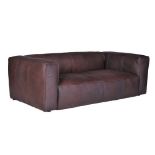 Tribeca Sofa 3 Seater Ride Gun Leather 252 x 109 x 65cm RRP £3365