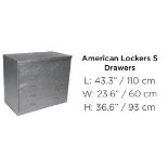 American Lockers 5 Draw-Buff Steel 110x60x93cm RRP £1325