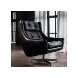 Detroit Chair Ride Black Leather The Chair Takes Its Cue From Glamorous Swivel Chairs Of The