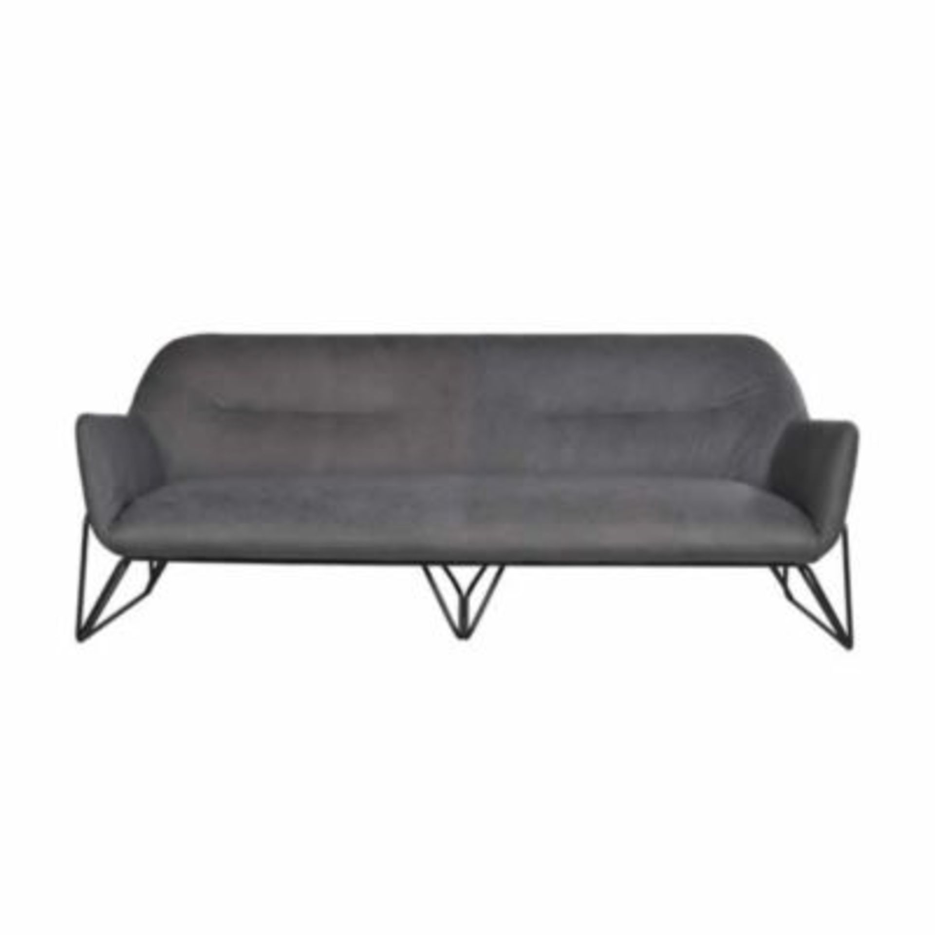 Tamborini Sofa 3 Seater Tinossi Carbon & Matt Black Steel 184 x 81 x 69cm RRP £3110