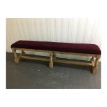 Refectory Bench Cardinal Red Velvet 167 X 34 X 51cm RRP £1200