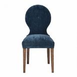 Mimosa Dining Chair Vintage Moleskin Graphite And Weathered Oak Inspired By The Art Nouveau Period