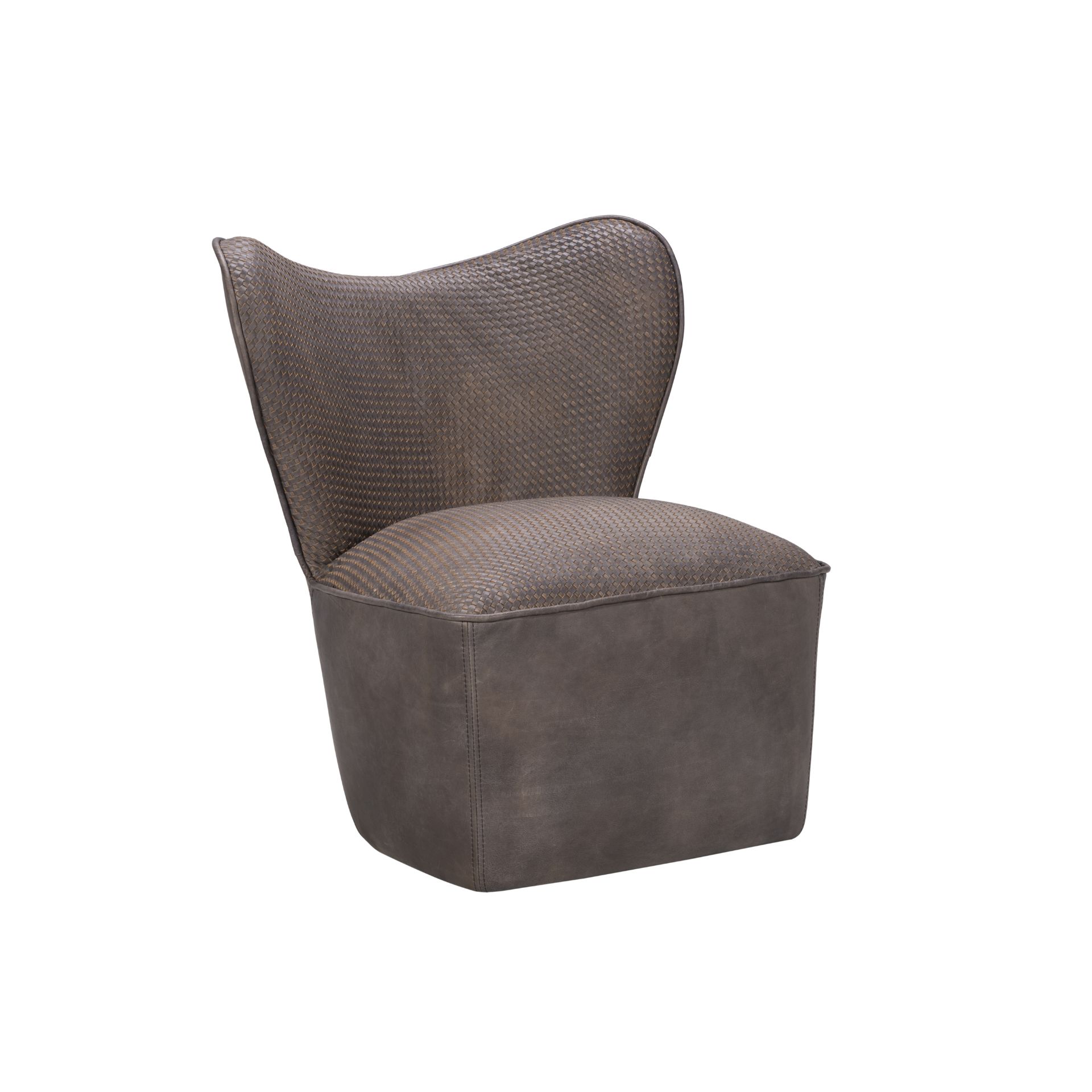 Weave Chair Destroyed Raw Leather 71 x 69 x 77 5cm RRP £1740
