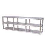 Kitchen Open Shelves Medium Brushed Steel 180 x 40 x 60cm RRP £1985