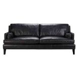 Canson Large 3 Seater Leather Sofa, Riders Nut Leather 206 X 99 X 85cm