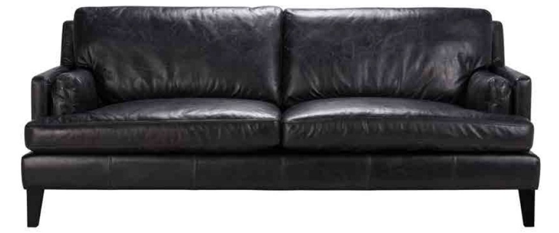 Canson Large 3 Seater Leather Sofa, Riders Nut Leather 206 X 99 X 85cm