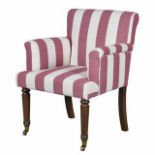 Master Dining Chair Boating Stripes Antique Oak 70 X 66 X 89cm