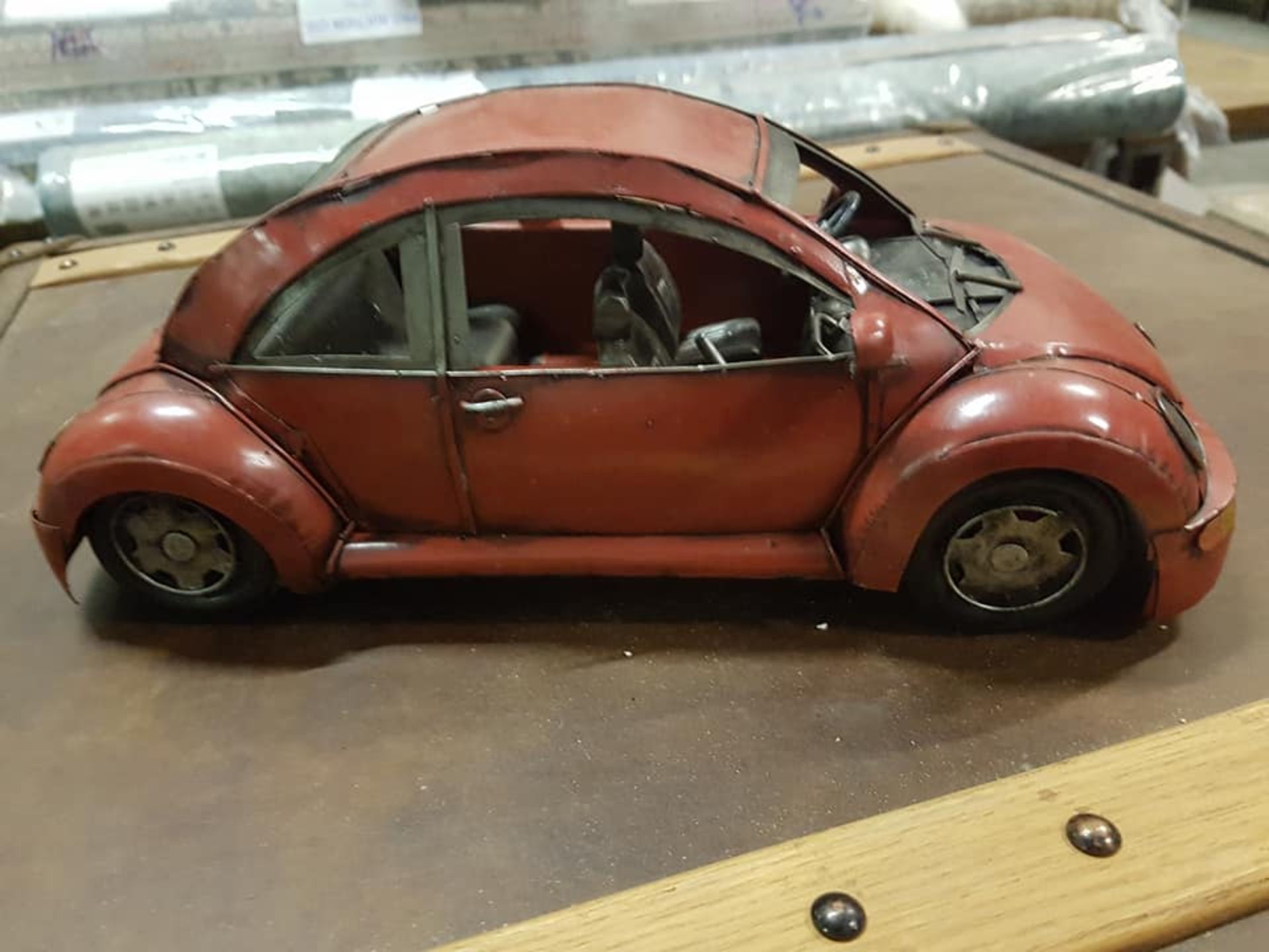 Vintage Red Tin Car 32 x 14 x 12cm RRP £300 - Image 3 of 3