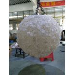 Rock Crystal Block Ball Pendant 66cm-Natural (UK) 66x66x63 5cm RRP £4615